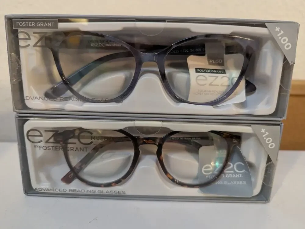 Foster Grant EZ2C Multizone Advanced Reading Glasses McKay MF & 606 BLU +1.00